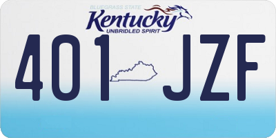 KY license plate 401JZF