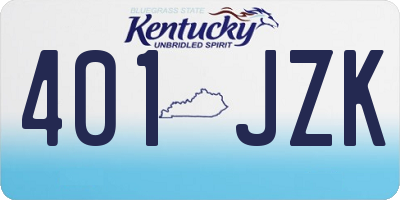 KY license plate 401JZK