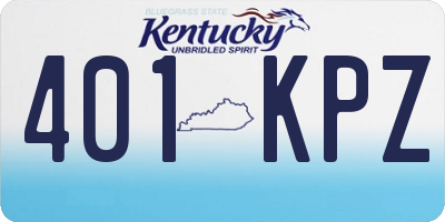 KY license plate 401KPZ