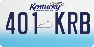 KY license plate 401KRB