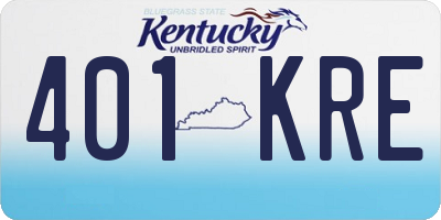 KY license plate 401KRE