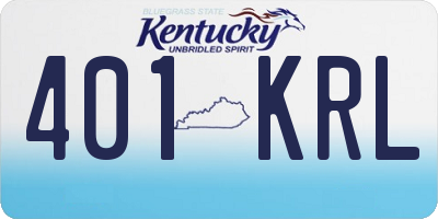KY license plate 401KRL