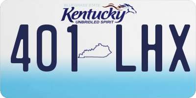 KY license plate 401LHX