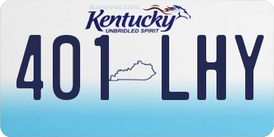 KY license plate 401LHY