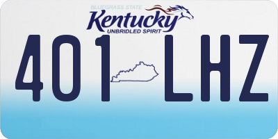 KY license plate 401LHZ