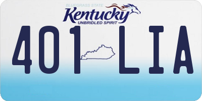 KY license plate 401LIA