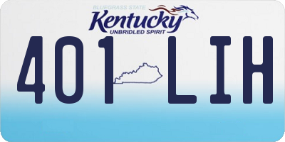 KY license plate 401LIH