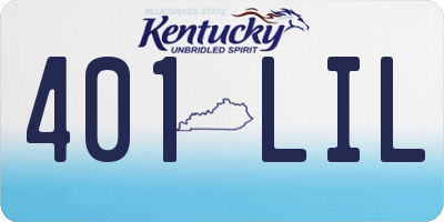 KY license plate 401LIL
