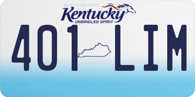 KY license plate 401LIM