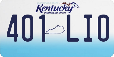 KY license plate 401LIO