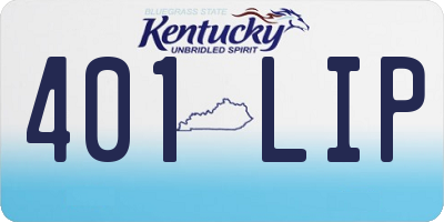 KY license plate 401LIP