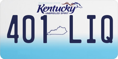 KY license plate 401LIQ
