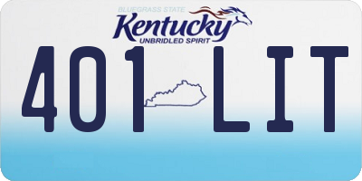 KY license plate 401LIT