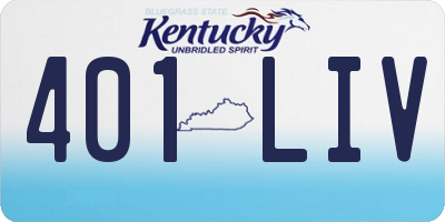 KY license plate 401LIV