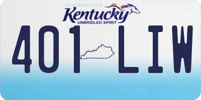 KY license plate 401LIW
