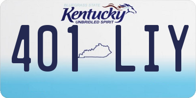 KY license plate 401LIY