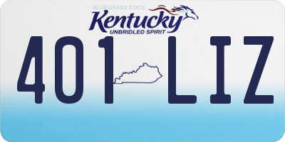KY license plate 401LIZ