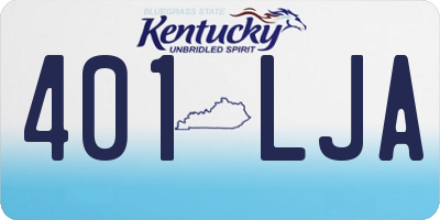 KY license plate 401LJA