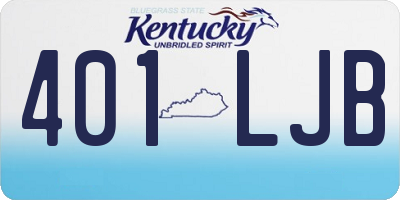KY license plate 401LJB
