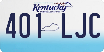 KY license plate 401LJC