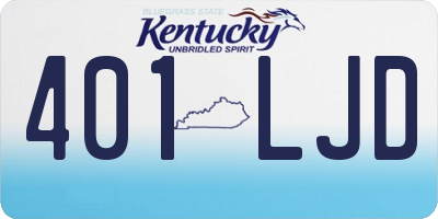 KY license plate 401LJD