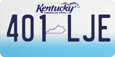 KY license plate 401LJE