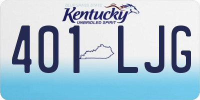 KY license plate 401LJG