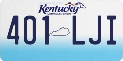 KY license plate 401LJI