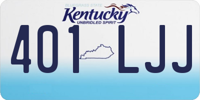 KY license plate 401LJJ