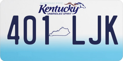 KY license plate 401LJK