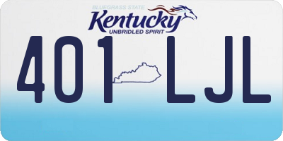 KY license plate 401LJL