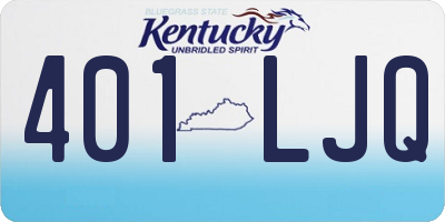 KY license plate 401LJQ