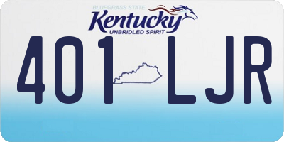 KY license plate 401LJR