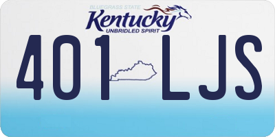 KY license plate 401LJS