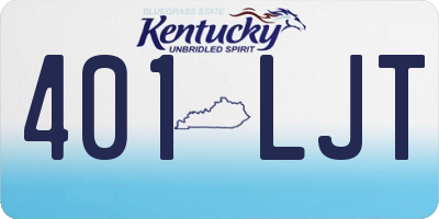 KY license plate 401LJT