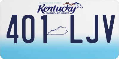 KY license plate 401LJV