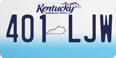 KY license plate 401LJW