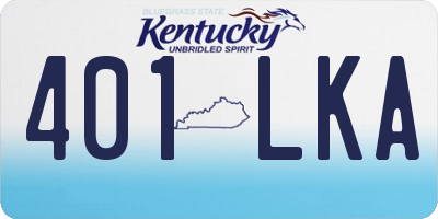 KY license plate 401LKA