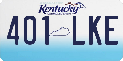 KY license plate 401LKE