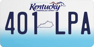 KY license plate 401LPA