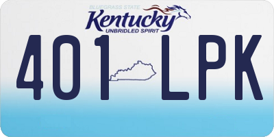 KY license plate 401LPK