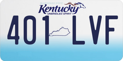 KY license plate 401LVF