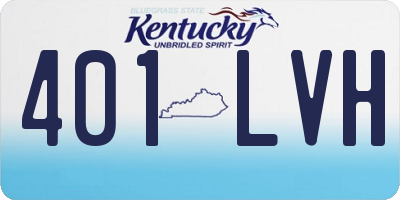 KY license plate 401LVH