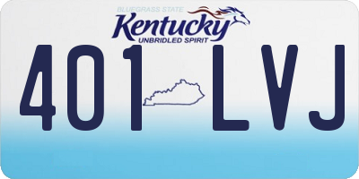 KY license plate 401LVJ
