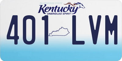 KY license plate 401LVM