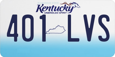 KY license plate 401LVS