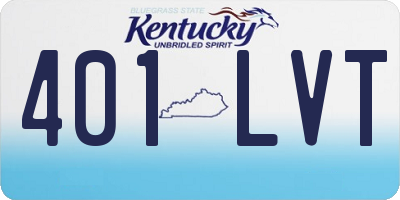 KY license plate 401LVT