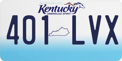KY license plate 401LVX