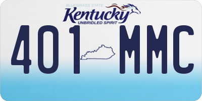 KY license plate 401MMC