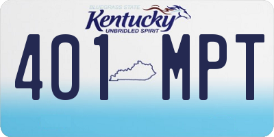 KY license plate 401MPT